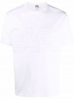Kokvilnas t-krekls ar izšuvumiem Junya Watanabe Man balts