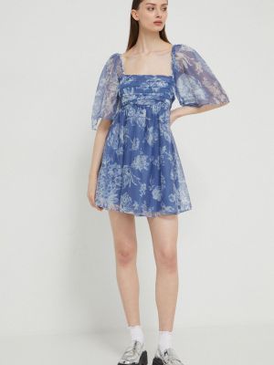 Sukienka mini Abercrombie & Fitch niebieska