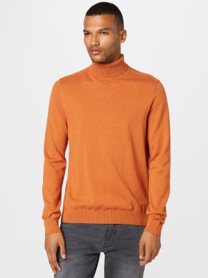 Pull col roulé Selected Homme orange