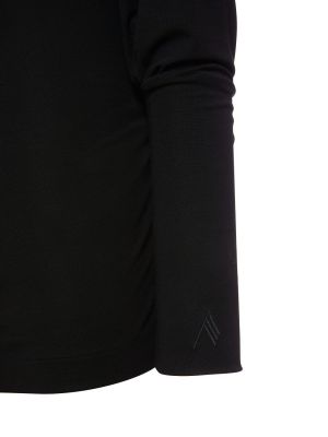 Mini šaty jersey The Attico černé