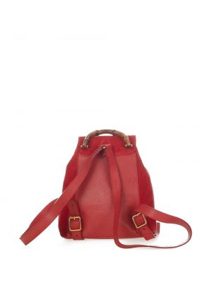 Bambusový semišový batoh Gucci Pre-owned červený