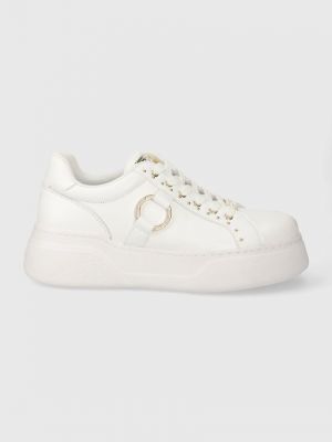 Sneakersy skórzane Liu Jo białe
