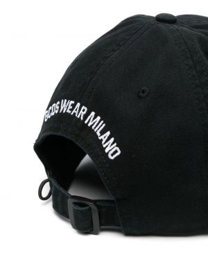 Haftowana czapka z daszkiem Gcds czarna
