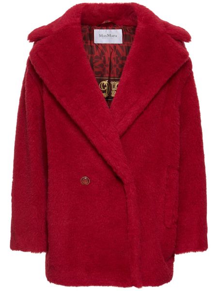 Abrigo de lana Max Mara rojo