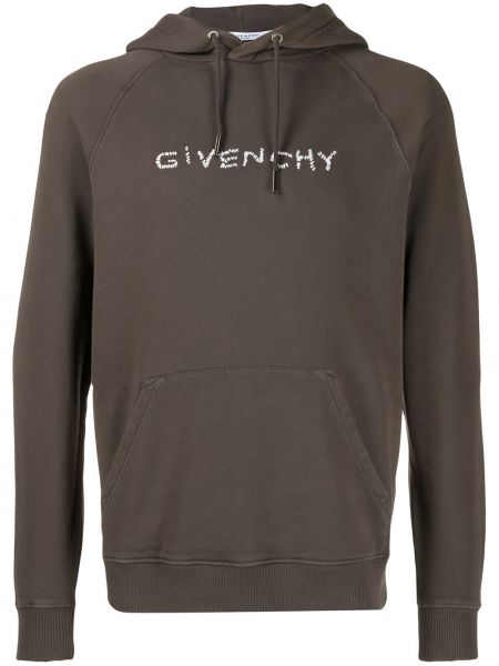 Sudadera con capucha con bordado Givenchy gris