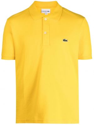 Kokvilnas polo krekls Lacoste dzeltens