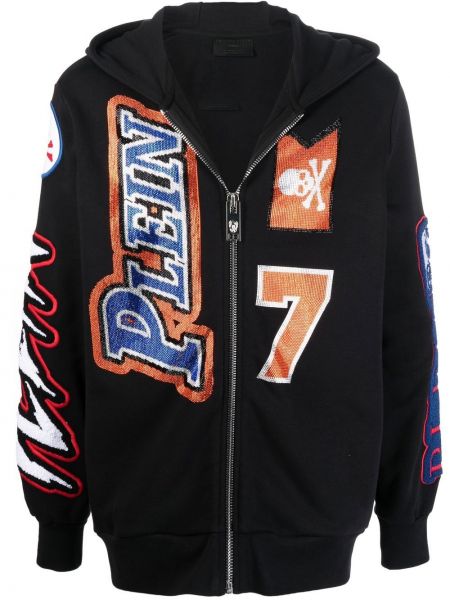 Zip hettegenser Philipp Plein svart