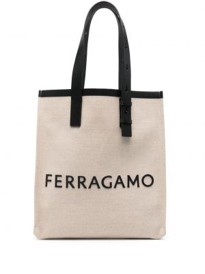 Nákupná taška Ferragamo béžová