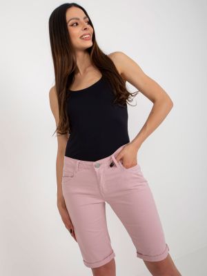 Kratke hlače Fashionhunters ružičasta