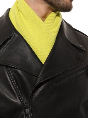 Хлопковый шерстяной шарф Diesel желтый