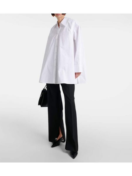 Oversized bavlnená košeľa Jil Sander biela