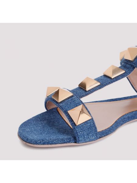 Sandalias de algodón Valentino Garavani azul