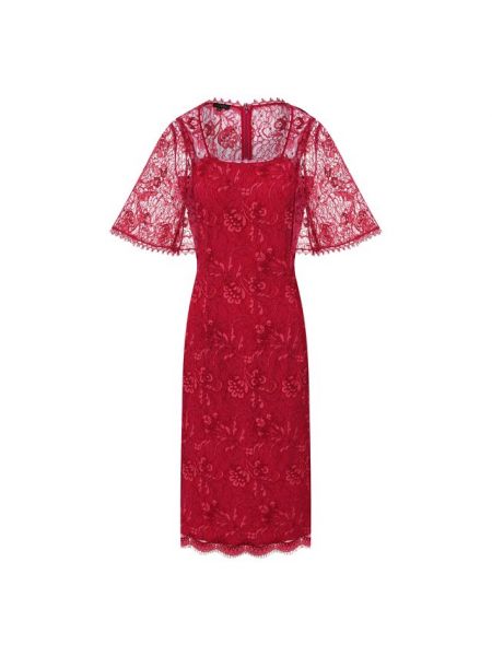 Ажурное платье Escada, красное