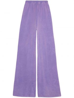 Pantaloni in velluto oversize Balenciaga viola