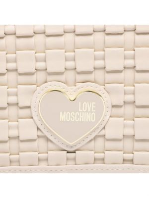 Listová kabelka Love Moschino béžová