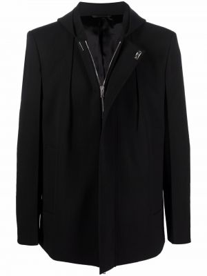 Παλτό με φερμουάρ με κουκούλα Givenchy μαύρο