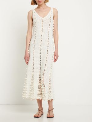 Sukienka midi bawełniana Remain biała