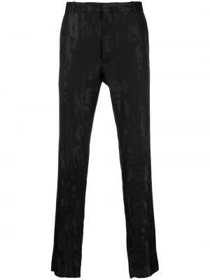Žakárové kalhoty Alexander Mcqueen černé