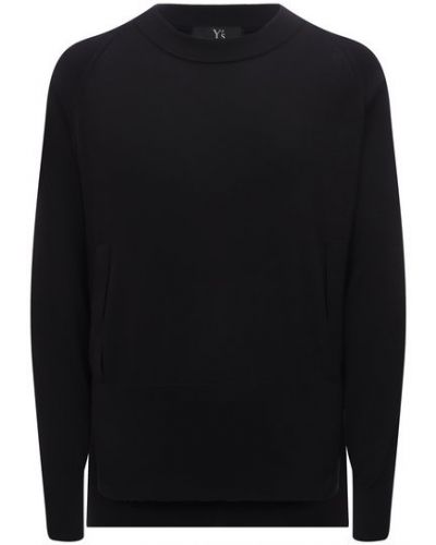 Хлопковый пуловер Y`s, черный