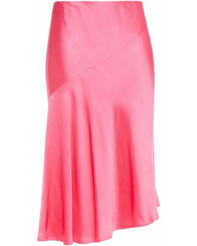Růžové saténové sukně Helmut Lang
