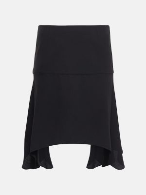 Mini falda de raso Stella Mccartney negro