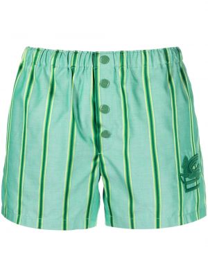 Shorts med mönster i ränder Etro grön