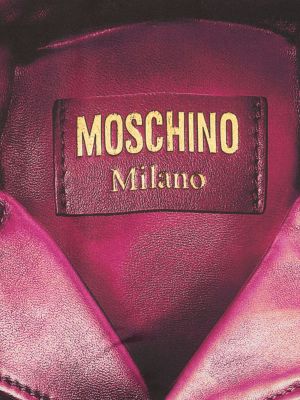 Jedwabna kurtka z nadrukiem Moschino fioletowa