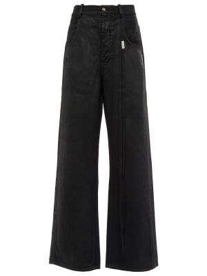 Černé džíny s nízkým pasem relaxed fit Ann Demeulemeester