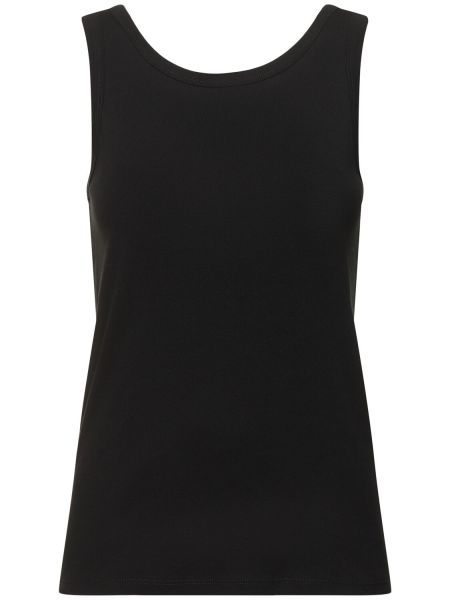 Jersey bomull tank top The Row svart