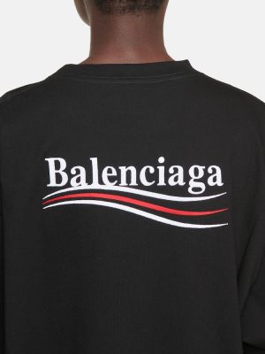 Pamuklu tişört Balenciaga siyah