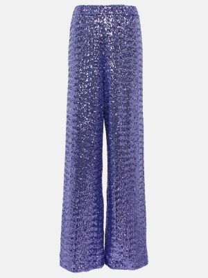 Kalhoty s vysokým pasem relaxed fit Osã©ree fialové