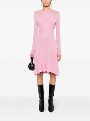 Drapiruotas mini suknele Isabel Marant rožinė
