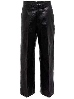 Pantaloni di pelle Polo Ralph Lauren nero
