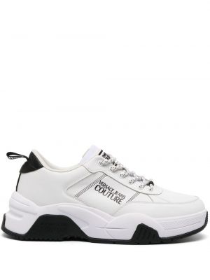 Sneakers με κορδόνια με σχέδιο με δαντέλα Versace Jeans Couture λευκό