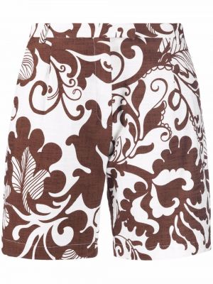 Trykt floral shorts La Doublej brun