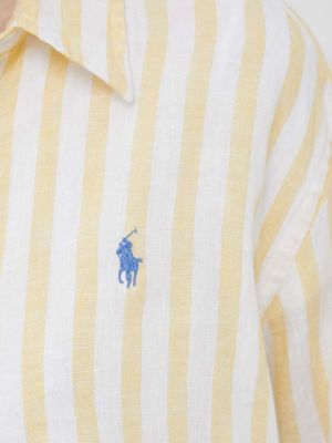 Lniana koszula relaxed fit Polo Ralph Lauren żółta