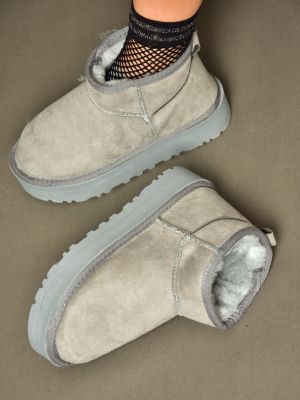 Botki zimowe zamszowe Fox Shoes szare