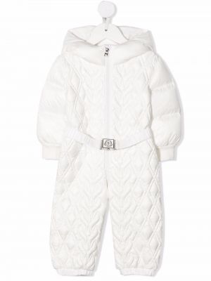 Lang pels for jenter Moncler Enfant hvit