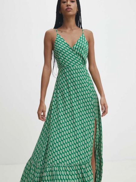 Sukienka długa Answear Lab zielona