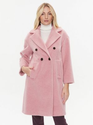Vlněný zimní kabát Marella růžový