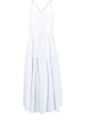 Linased puuvillased puuvillased kleit Polo Ralph Lauren valge