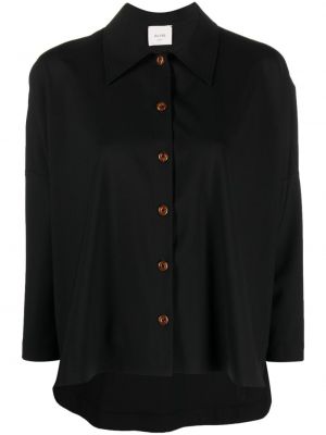 Vlnená košeľa Alysi čierna