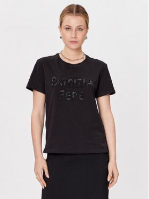 Priliehavé tričko Patrizia Pepe čierna