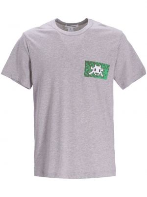 T-shirt con stampa Comme Des Garçons grigio