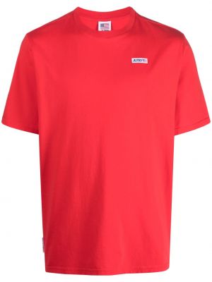 Bombažna majica s potiskom Autry rdeča