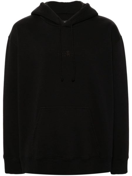 Siuvinėtas džemperis su gobtuvu Mm6 Maison Margiela juoda