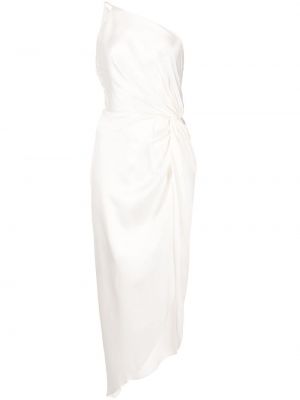 Vestido de cóctel de seda Michelle Mason blanco