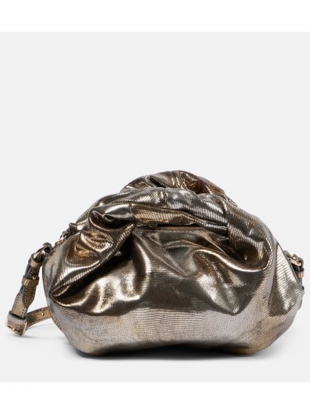 Δερμάτινη τσάντα ώμου Dries Van Noten χρυσό
