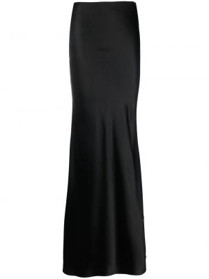 Jedwabna długa spódnica Saint Laurent czarna