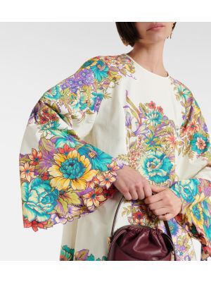 Kvetinové bavlnené šaty Etro
